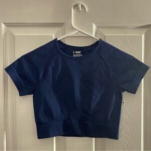 NWOT Shein XS Athletic Crop Top Deep Navy Blue